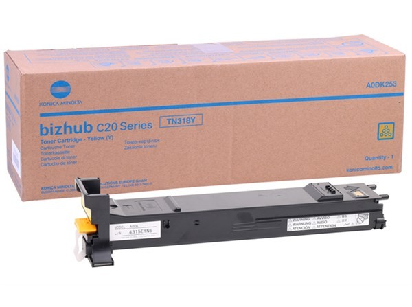 Konica Minolta TN-318 Orjinal Sarı Toner C20 C30 C31P (A0DK253)